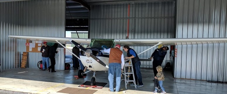 Plane wash event - Grandkids helpin wash the Cessna