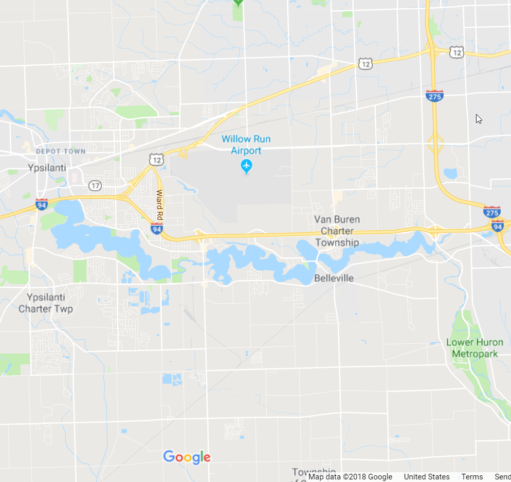 Willow Run Area Map
